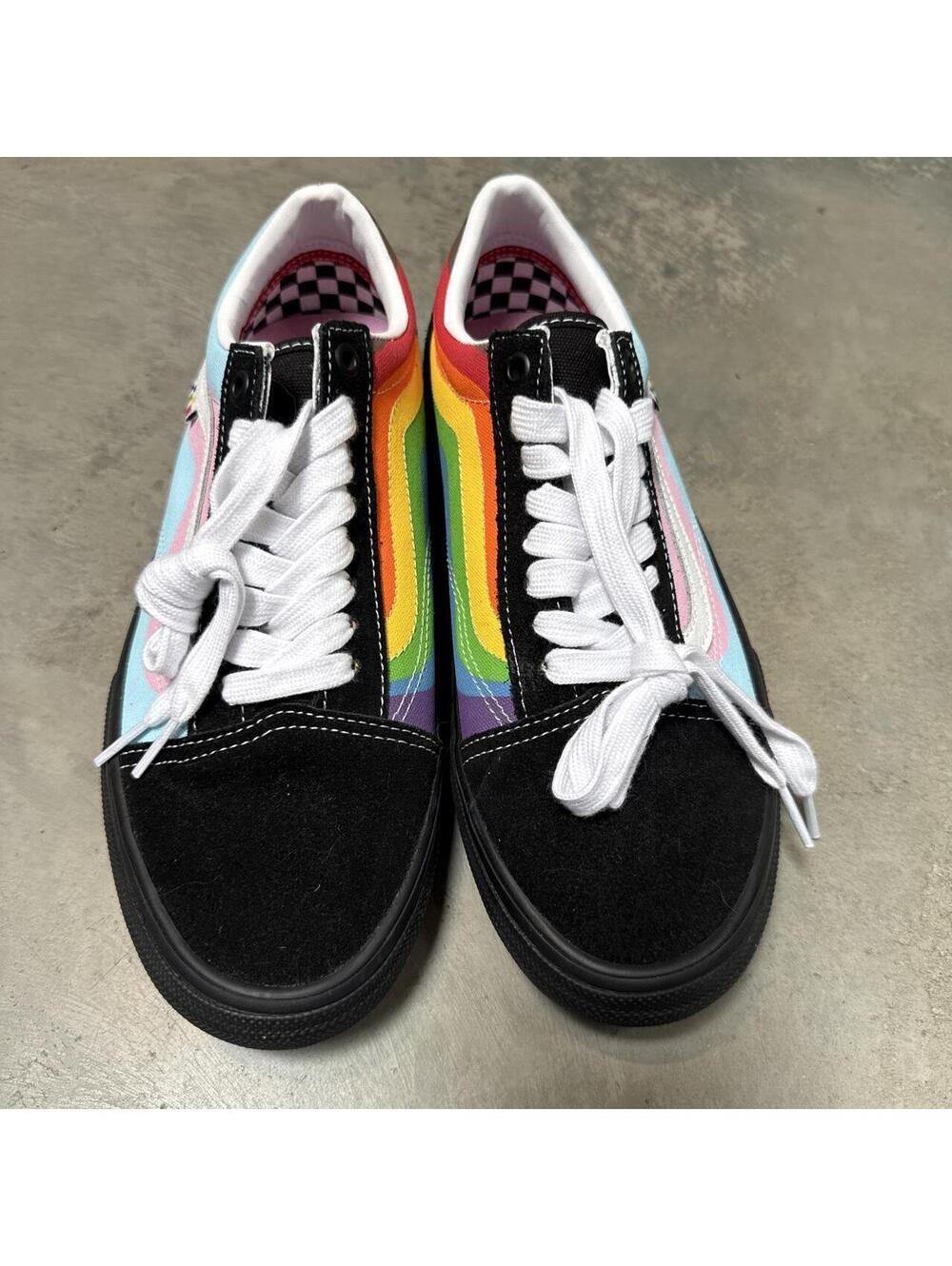 Vans Old Skool Rainbow Pride Sneakers with rainbow stripe